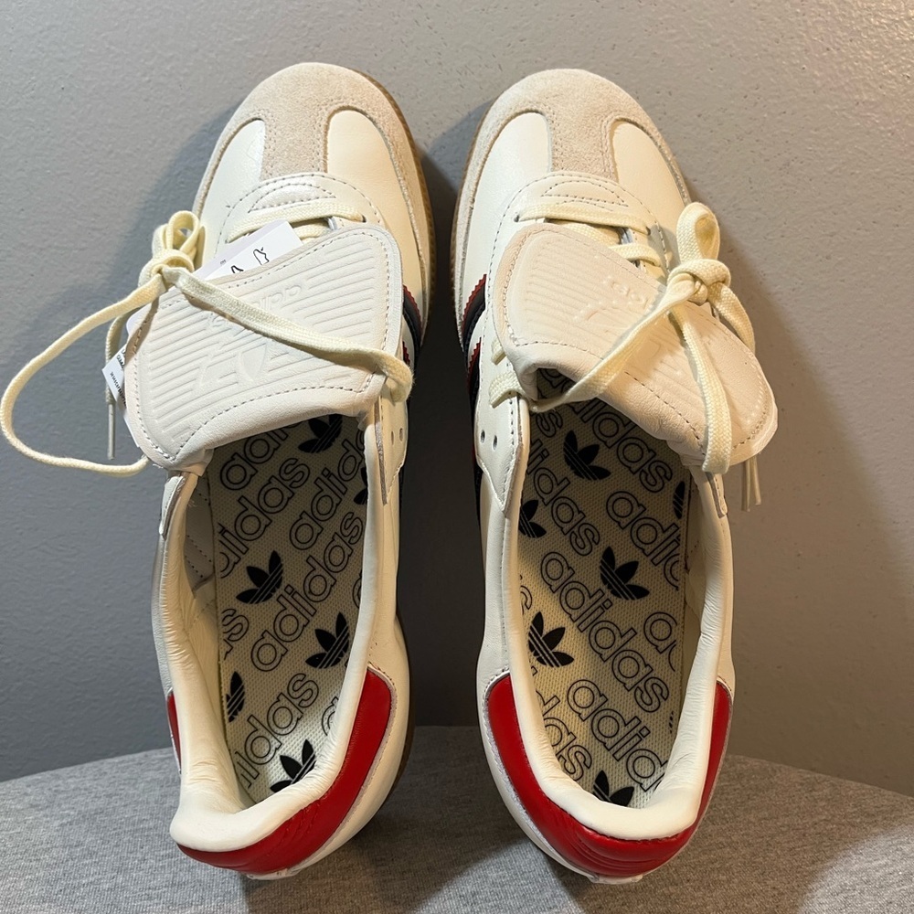 Adidas Original Sambas LT White With Red Tabs Men’s Shoe Size 9.5 JQ5124 - Picture 8 of 11